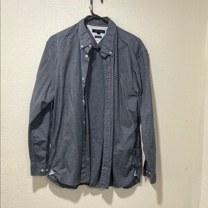 Tommy Hilfiger Gray Casual Button Down Shirt